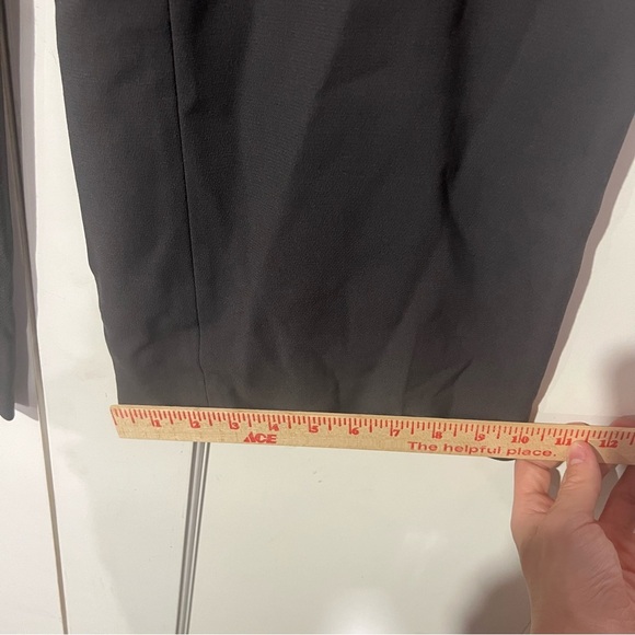 Armani Collezioni Wide Leg Trousers Wool Size US 10 IT 46 Dark Gray Careerwear - Picture 7 of 9